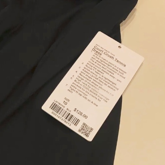 court crush tennis dress black lululemon Nulux New - Picture 6 of 7